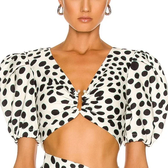 patbo linen puff sleeve top